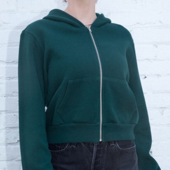brandy melville green hoodie